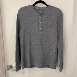 Bonobos Men's Charcoal Long Sleeve Henley